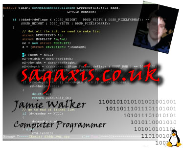 sagaxis.co.uk - Jamie Walker's homepage